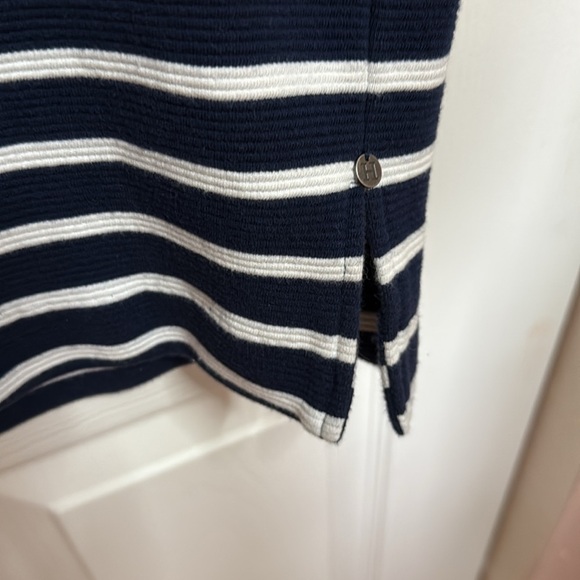 HatleyNavy and White Striped Dress with Decorative Trim Size XL - Picture 3 of 11